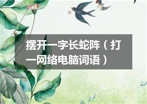 摆开一字长蛇阵（打一网络电脑词语）