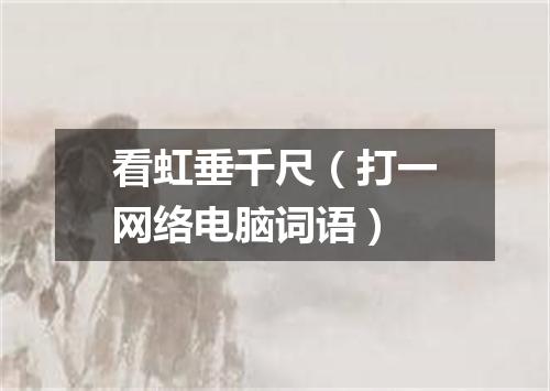 看虹垂千尺（打一网络电脑词语）