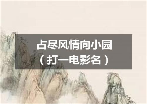 占尽风情向小园（打一电影名）