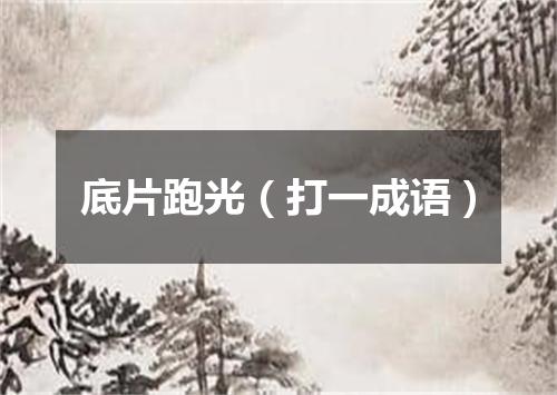底片跑光（打一成语）