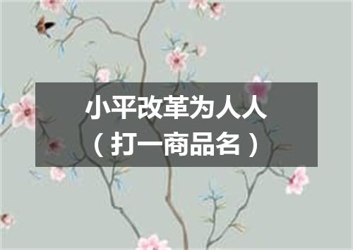 小平改革为人人（打一商品名）