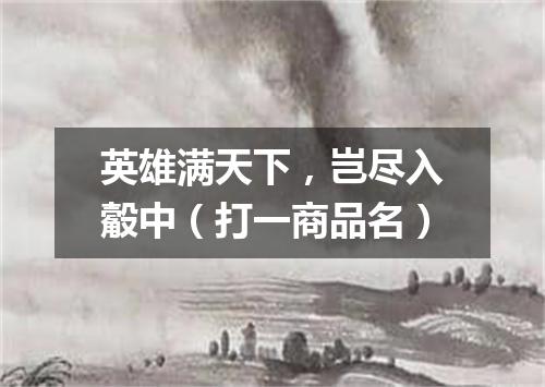 英雄满天下，岂尽入觳中（打一商品名）