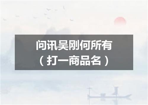 问讯吴刚何所有（打一商品名）