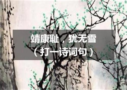 靖康耻，犹无雪（打一诗词句）