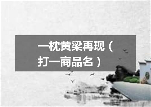 一枕黄梁再现（打一商品名）