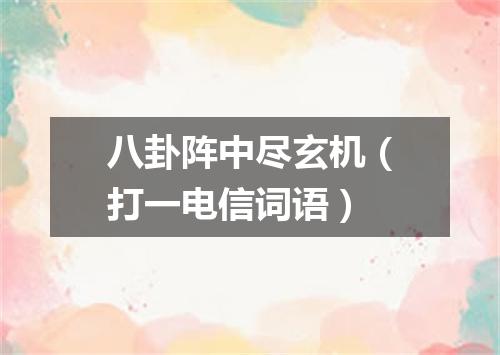 八卦阵中尽玄机（打一电信词语）