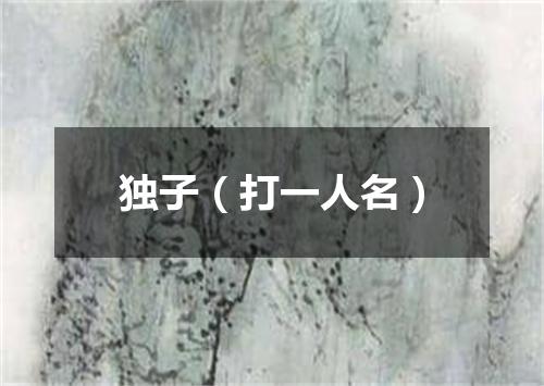 独子（打一人名）