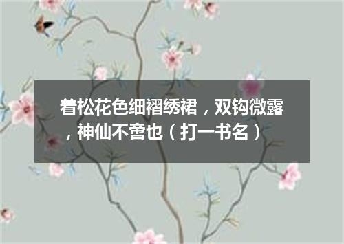 着松花色细褶绣裙，双钩微露，神仙不啻也（打一书名）