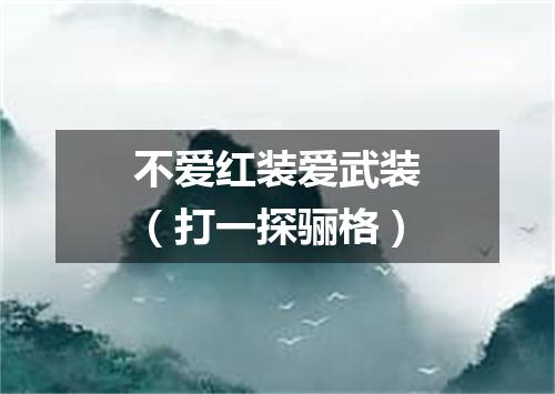 不爱红装爱武装（打一探骊格）