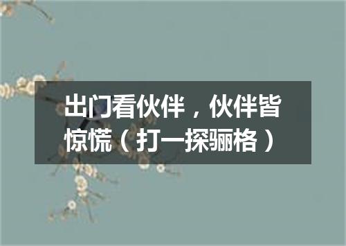 出门看伙伴，伙伴皆惊慌（打一探骊格）
