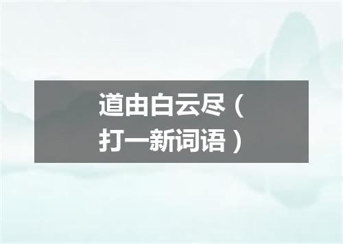 道由白云尽（打一新词语）