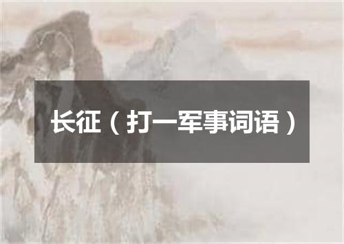 长征（打一军事词语）
