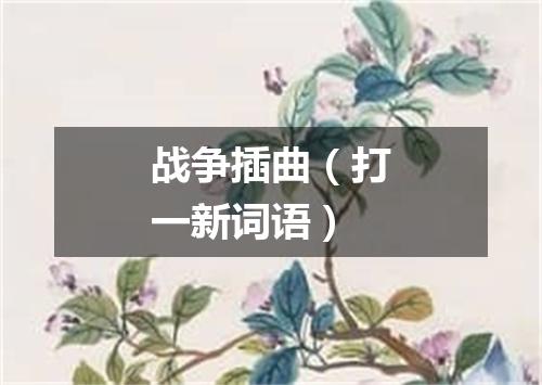 战争插曲（打一新词语）