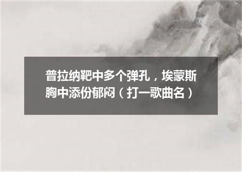 普拉纳靶中多个弹孔，埃蒙斯胸中添份郁闷（打一歌曲名）