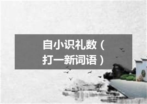 自小识礼数（打一新词语）