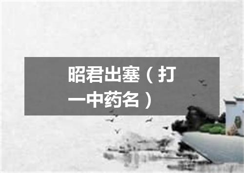 昭君出塞（打一中药名）