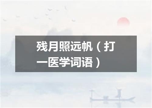 残月照远帆（打一医学词语）