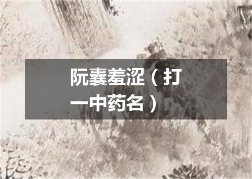 阮囊羞涩（打一中药名）