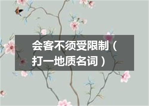 会客不须受限制（打一地质名词）