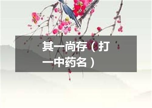 其一尚存（打一中药名）