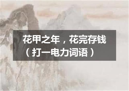 花甲之年，花完存钱（打一电力词语）