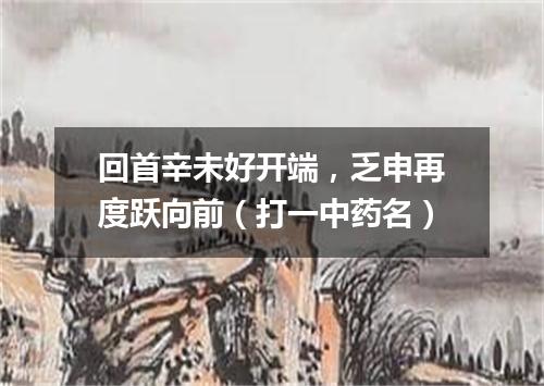 回首辛未好开端，乏申再度跃向前（打一中药名）