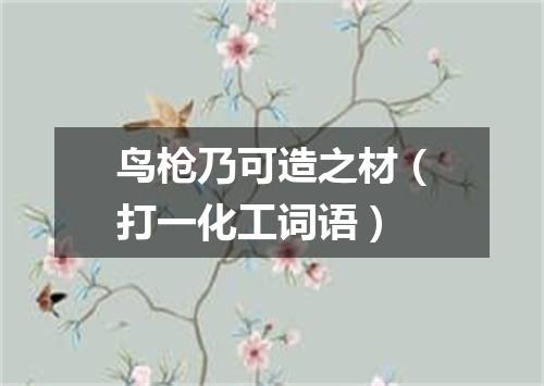 鸟枪乃可造之材（打一化工词语）