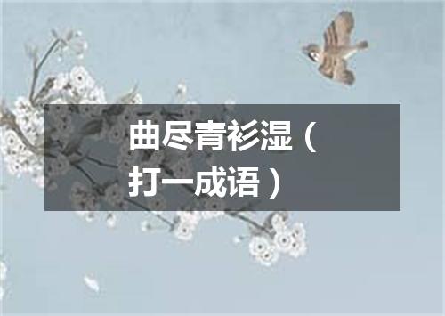 曲尽青衫湿（打一成语）