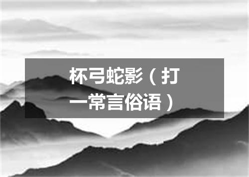 杯弓蛇影（打一常言俗语）