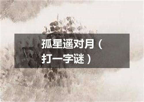 孤星遥对月（打一字谜）