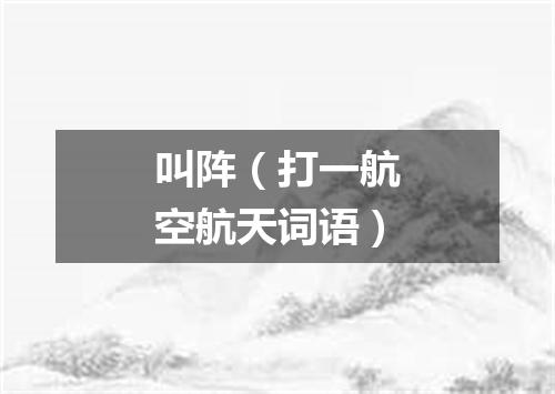 叫阵（打一航空航天词语）