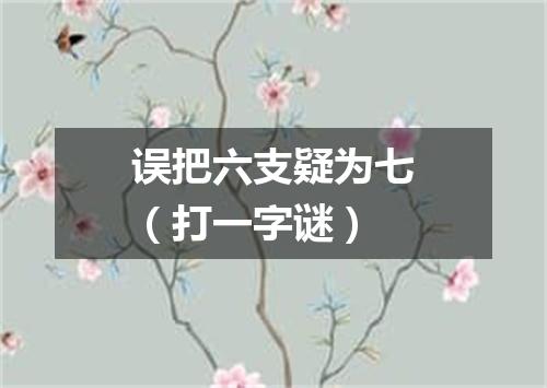 误把六支疑为七（打一字谜）