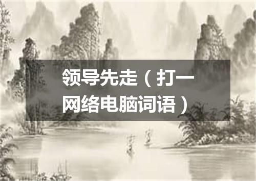 领导先走（打一网络电脑词语）