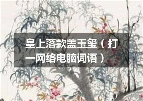 皇上落款盖玉玺（打一网络电脑词语）