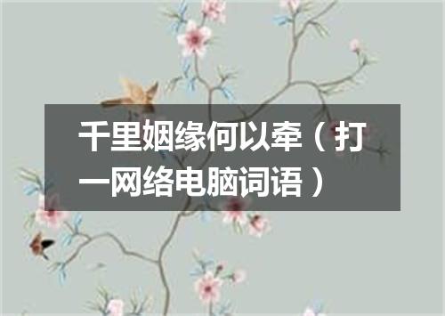 千里姻缘何以牵（打一网络电脑词语）