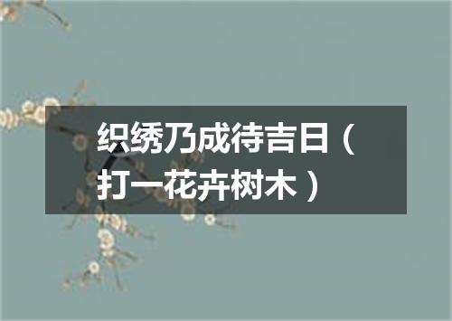 织绣乃成待吉日（打一花卉树木）