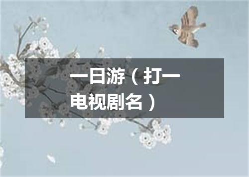 一日游（打一电视剧名）