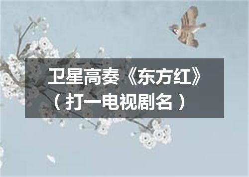 卫星高奏《东方红》（打一电视剧名）