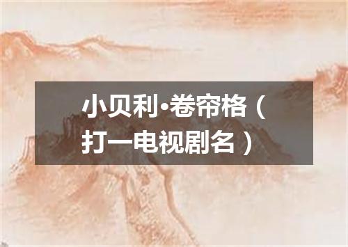 小贝利·卷帘格（打一电视剧名）