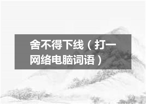 舍不得下线（打一网络电脑词语）