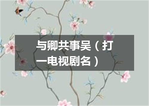 与卿共事吴（打一电视剧名）