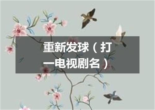 重新发球（打一电视剧名）