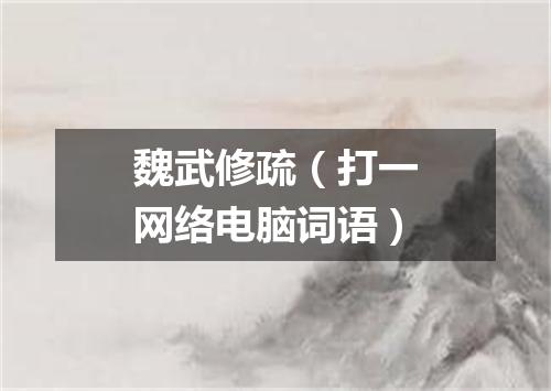 魏武修疏（打一网络电脑词语）
