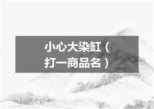 小心大染缸（打一商品名）