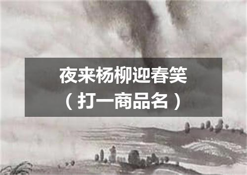 夜来杨柳迎春笑（打一商品名）