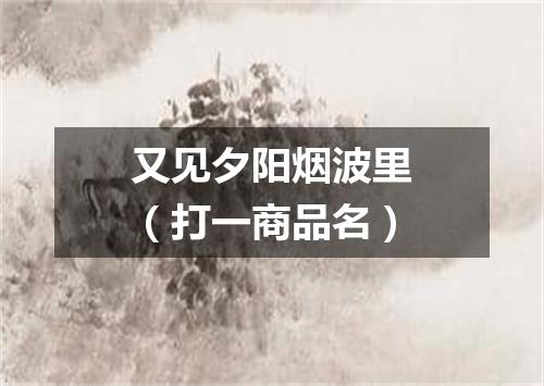 又见夕阳烟波里（打一商品名）