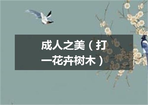 成人之美（打一花卉树木）