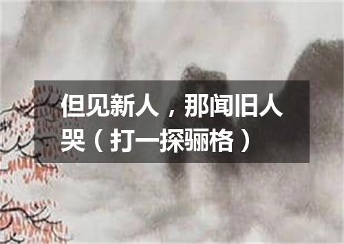 但见新人，那闻旧人哭（打一探骊格）