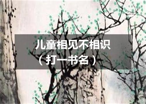 儿童相见不相识（打一书名）