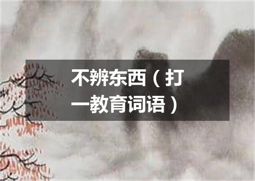 不辨东西（打一教育词语）